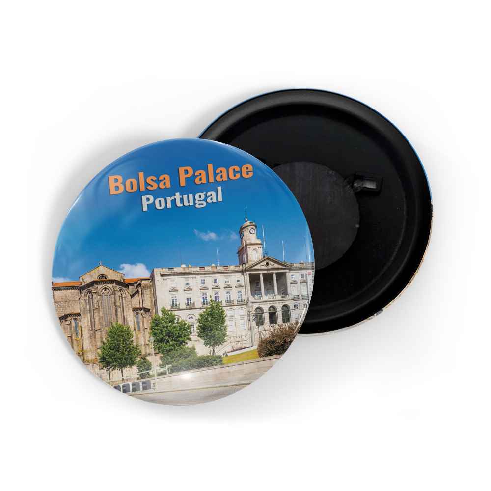 dhcrafts Fridge Magnet Multicolor Famous Tourist Place Bolsa Palace Portugal Glossy Finish Design Pack of 1